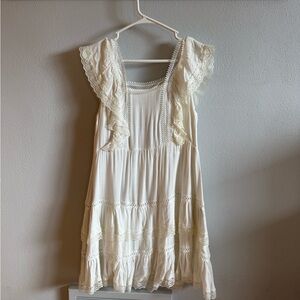 Francesca Cream Lace Trim Dress